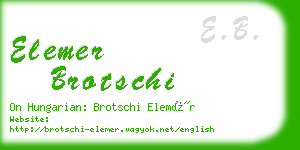 elemer brotschi business card